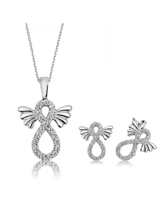 Gümüş Kanatlı Sonsuzluk Bayan Set