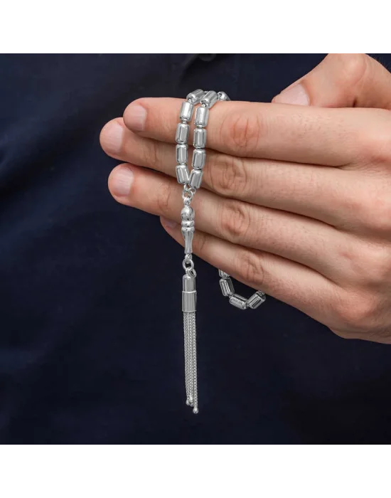 Gümüş Kapsül Kesim Erkek Tesbih