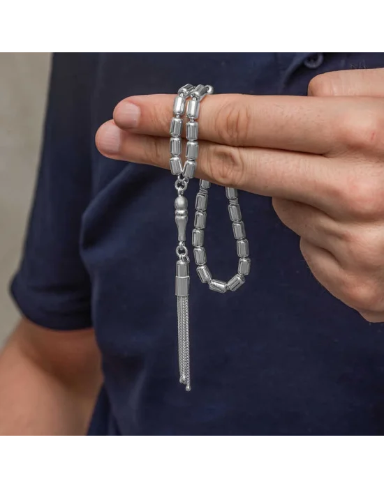 Gümüş Kapsül Kesim Erkek Tesbih