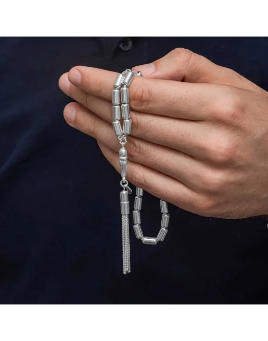 Gümüş Kapsül Kesim Erkek Tesbih