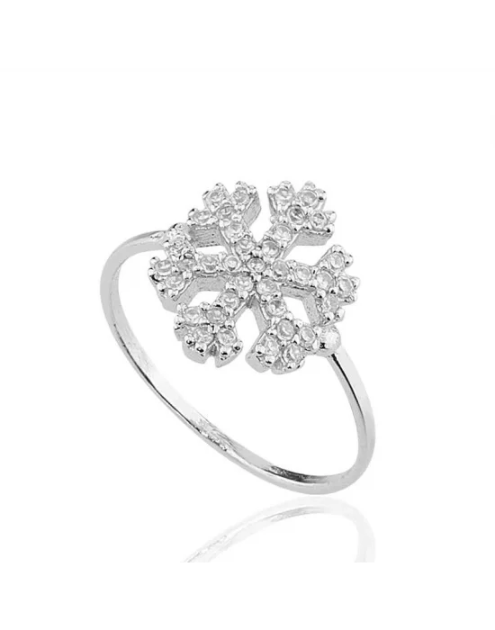 Gümüş Kar Tanesi Yüzük