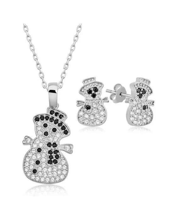 Gümüş Kardan Adam Kadın Set