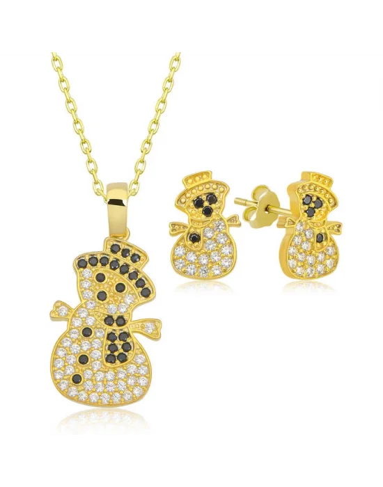 Gümüş Kardan Adam Kadın Set