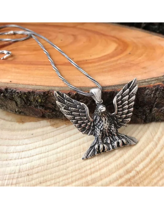 Gümüş Kartal Erkek Kolye