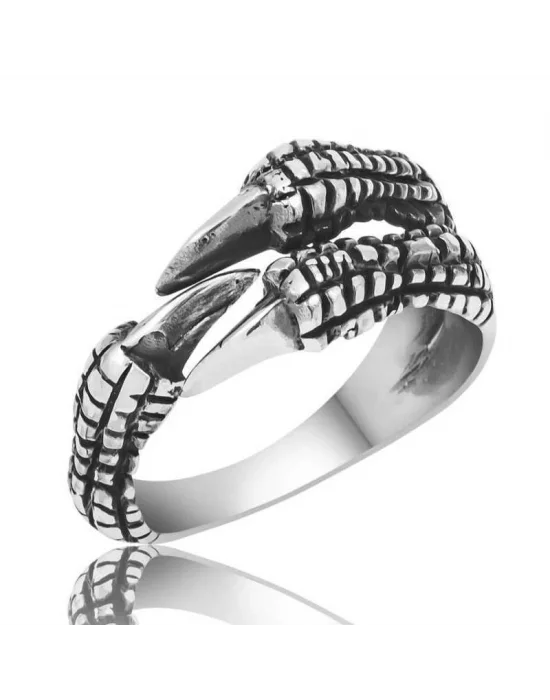 Gümüş Kartal Pençesi Erkek Yüzük