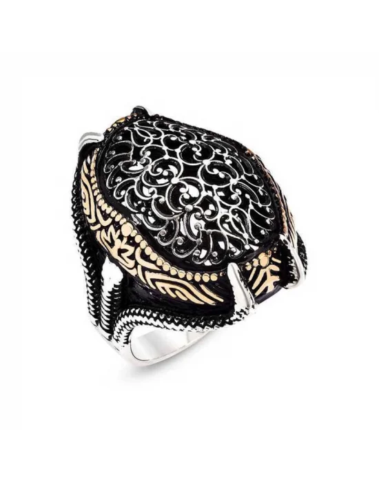 Gümüş Kartal Pençesi Erkek Yüzük