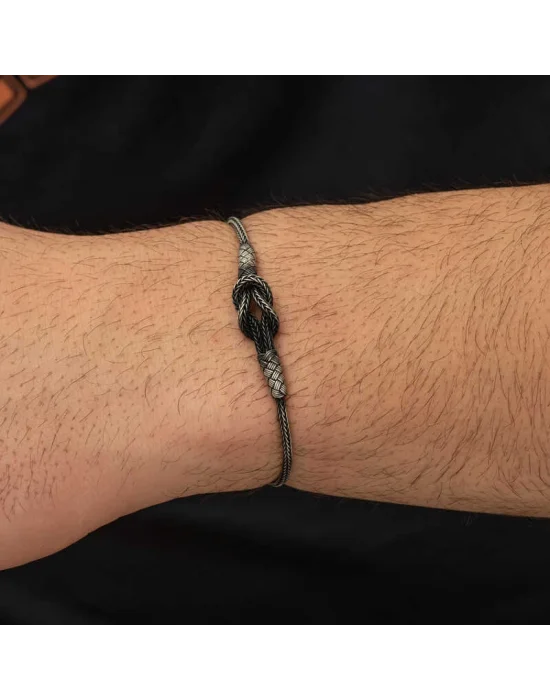 Gümüş Kazaziye Düğüm Bileklik