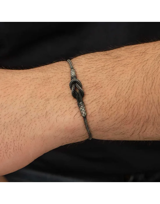 Gümüş Kazaziye Düğüm Bileklik