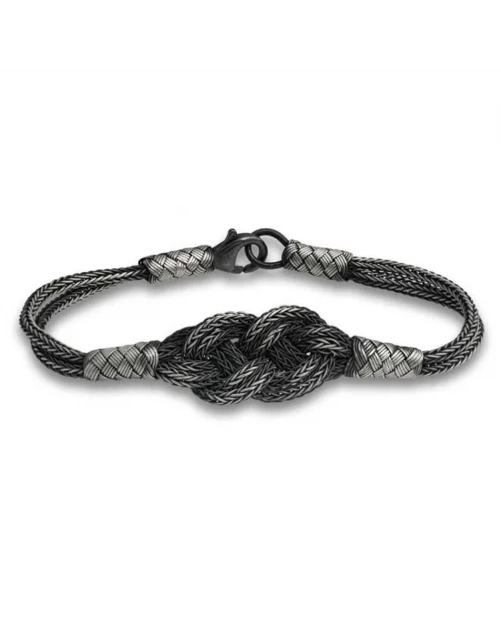 Gümüş Kazaziye Örgü Bileklik