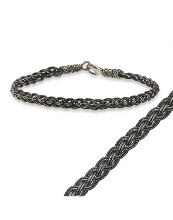 Gümüş Kazaziye Örgü Bileklik