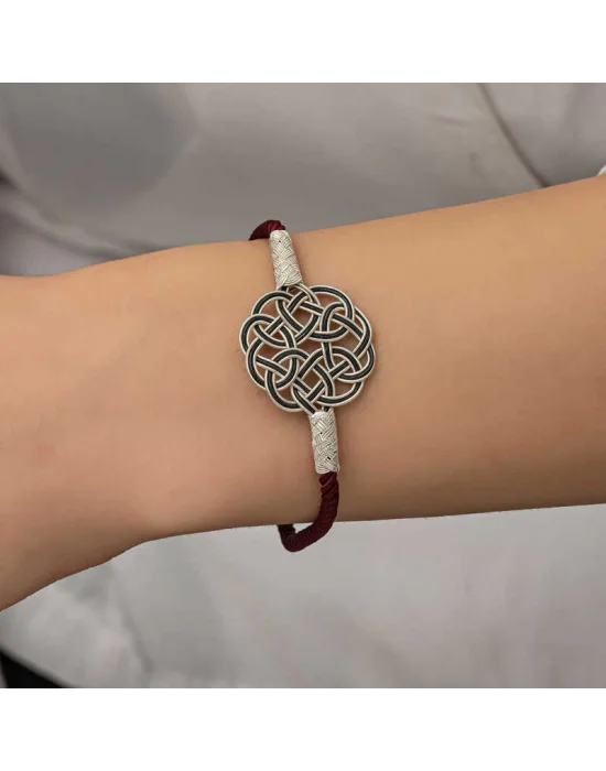 Gümüş Kazaziye Örgü Bileklik