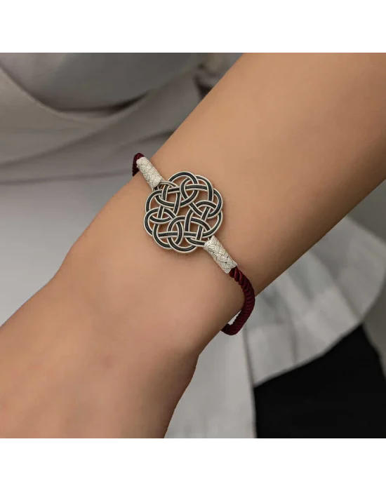 Gümüş Kazaziye Örgü Bileklik