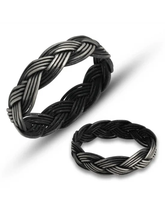 Gümüş Kazaziye Örgü Yüzük