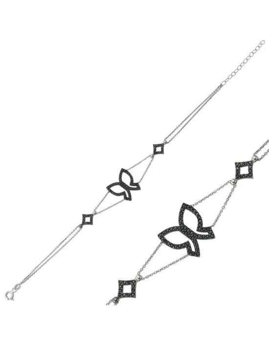 Gümüş Kelebek Bayan Bileklik