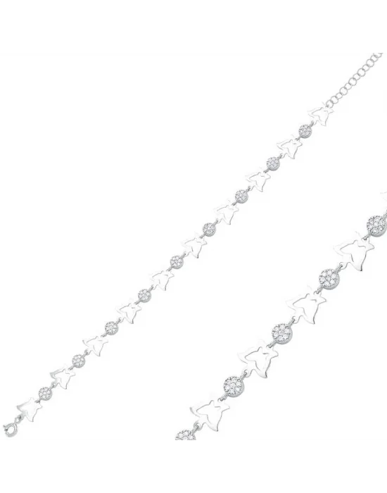 Gümüş Kelebek Bayan Bileklik