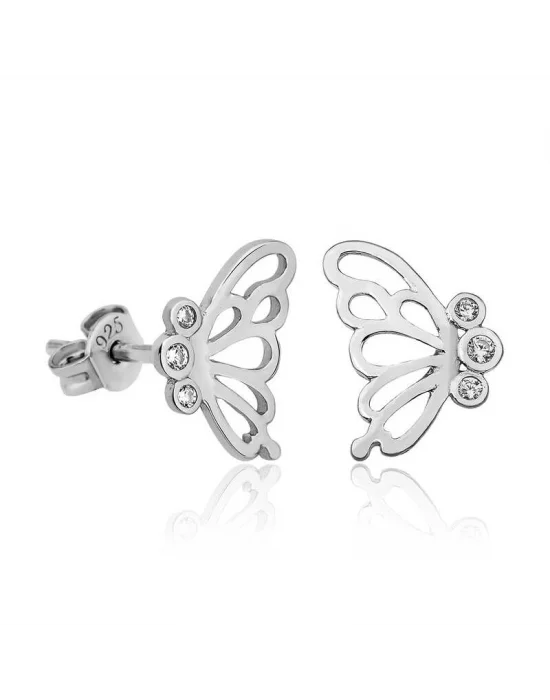 Gümüş Kelebek Bayan Küpe