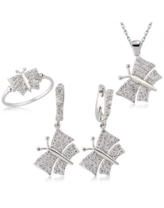 Gümüş Kelebek Bayan Set