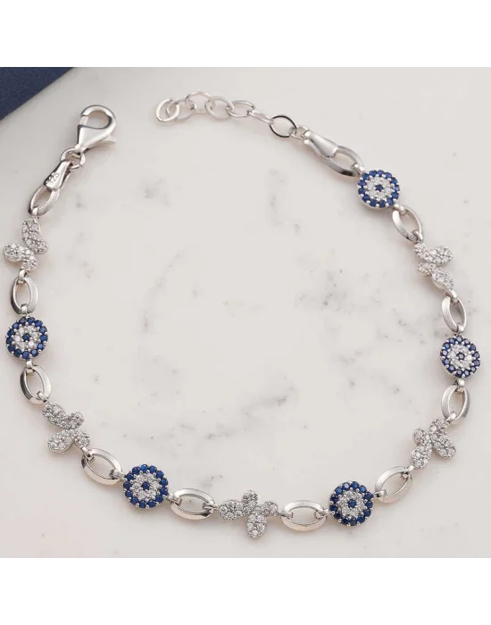 Gümüş Kelebek Nazar Kadın Bileklik