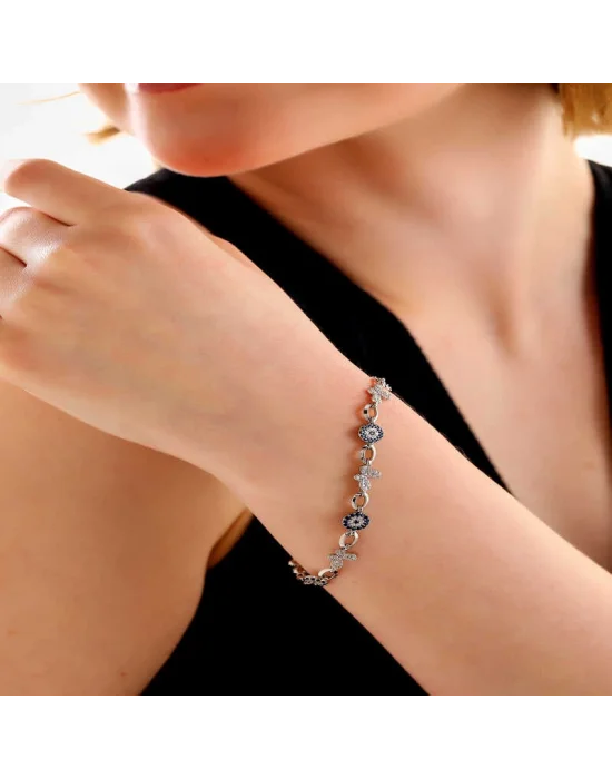 Gümüş Kelebek Nazar Kadın Bileklik