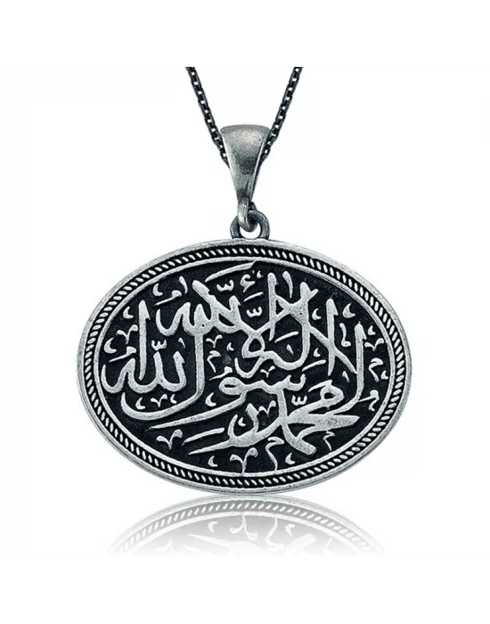 Gümüş Kelime-i Tevhid Bayan Kolye