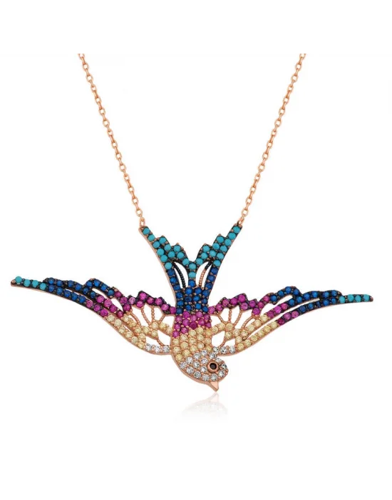 Gümüş Kırlangıç Bayan Kolye