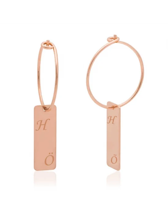 Gümüş Kişiye Özel Çubuk Küpe