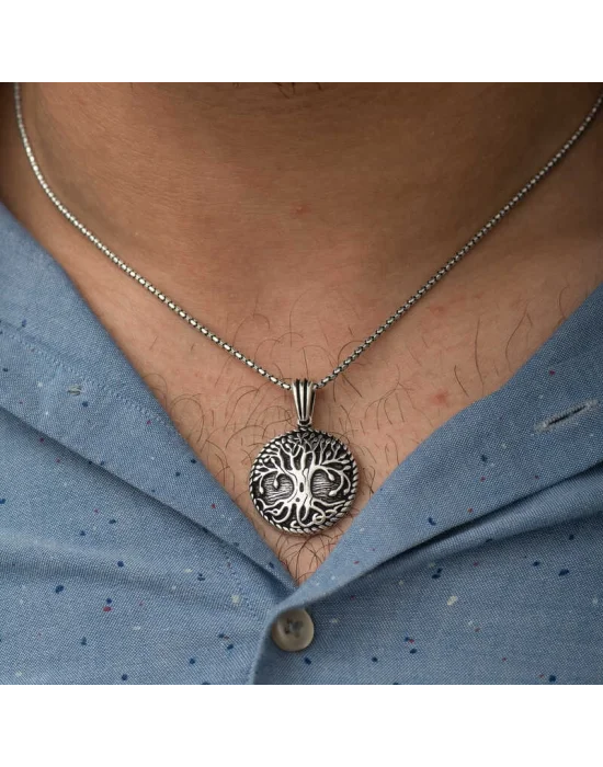 Gümüş Köklü Yaşam Ağacı Kolye