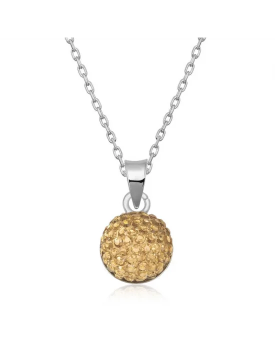 Gümüş Kristal Taşlı Kadın Kolye