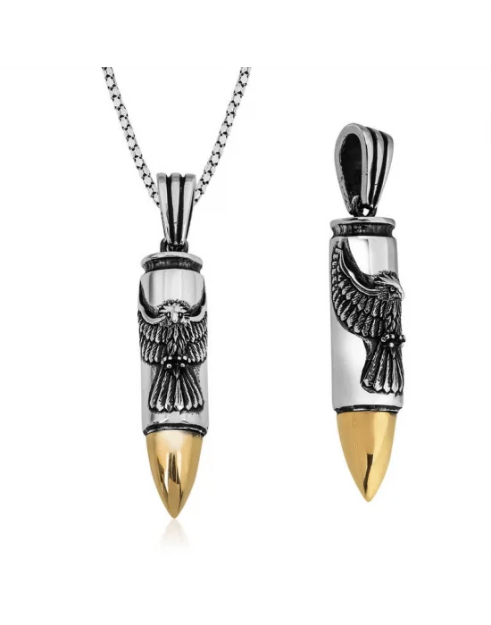 Gümüş Kurşun Kolye