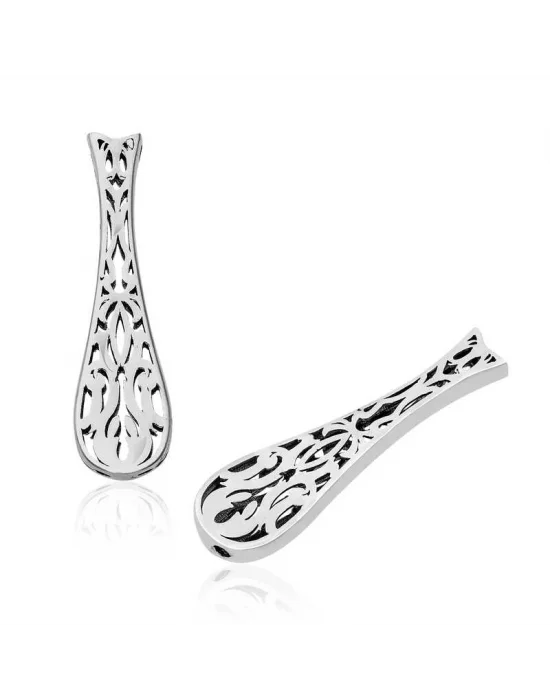 Gümüş Lale Desenli Tesbih İmamesi