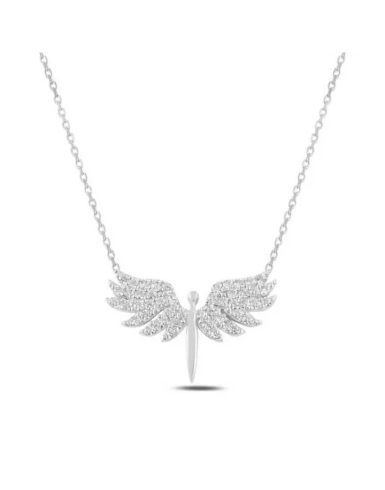 Gümüş Mikail Meleği Bayan Kolye