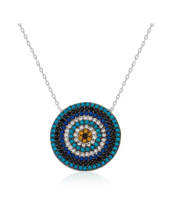 Gümüş Nazar Bayan Kolye