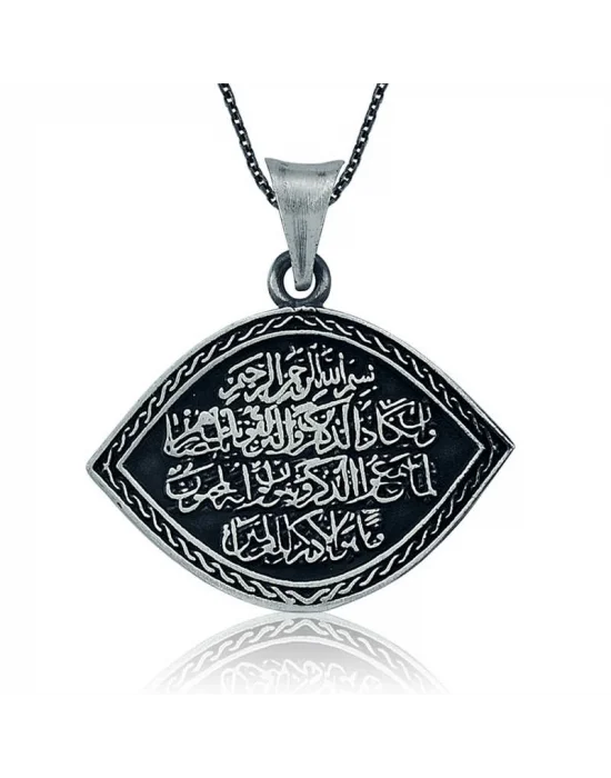 Gümüş Nazar Duası Bayan Kolye