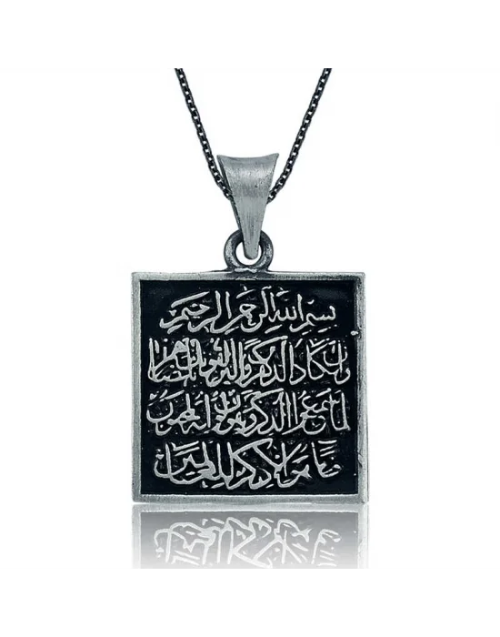 Gümüş Nazar Duası Bayan Kolye