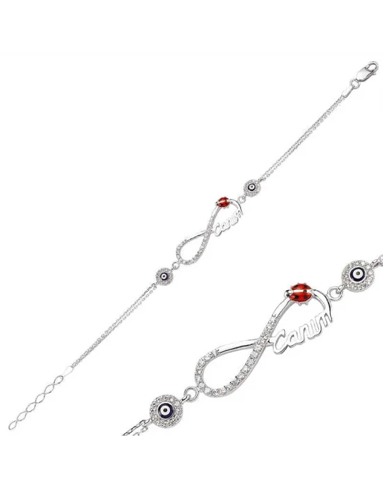 Gümüş Nazarlı Sonsuzluk Canım Bayan Bileklik