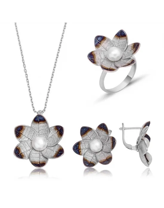 Gümüş Nergis Çiçeği Bayan Set