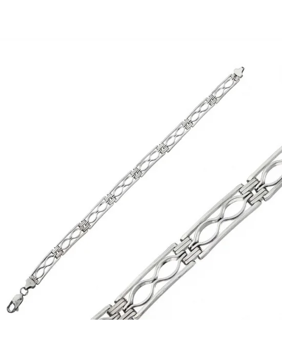 Gümüş Oksitli Erkek Bileklik