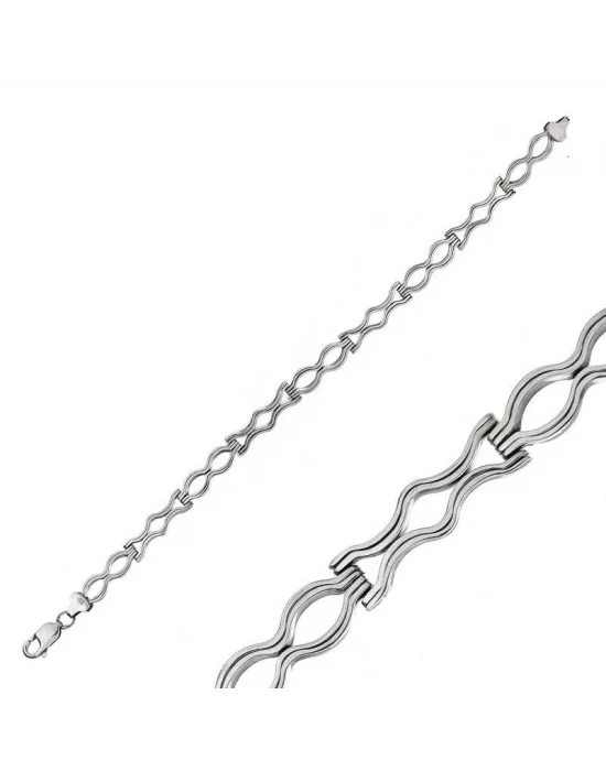 Gümüş Oksitli Erkek Bileklik