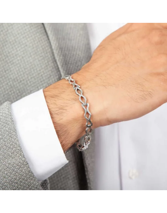 Gümüş Oksitli Erkek Bileklik