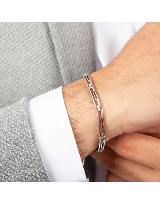 Gümüş Oksitli Erkek Bileklik