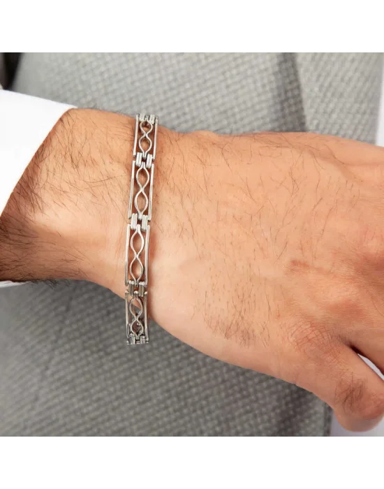 Gümüş Oksitli Erkek Bileklik