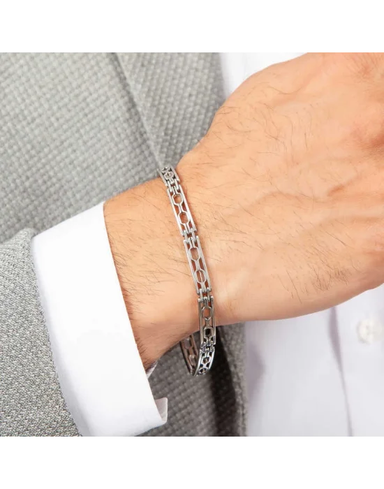 Gümüş Oksitli Erkek Bileklik