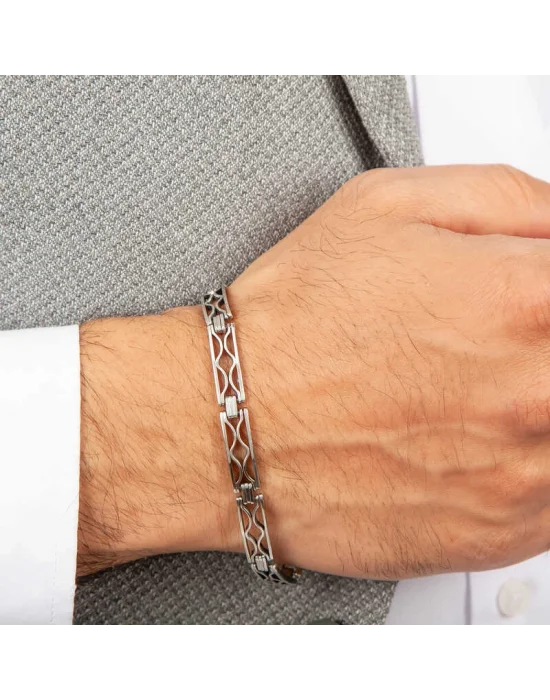 Gümüş Oksitli Erkek Bileklik