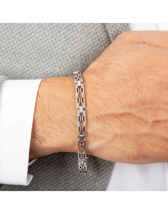 Gümüş Oksitli Erkek Bileklik