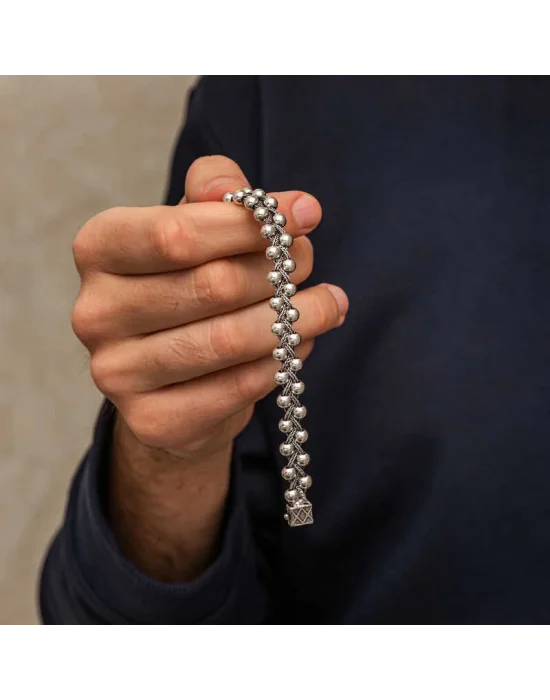 Gümüş Oksitli Toplu Erkek Bileklik