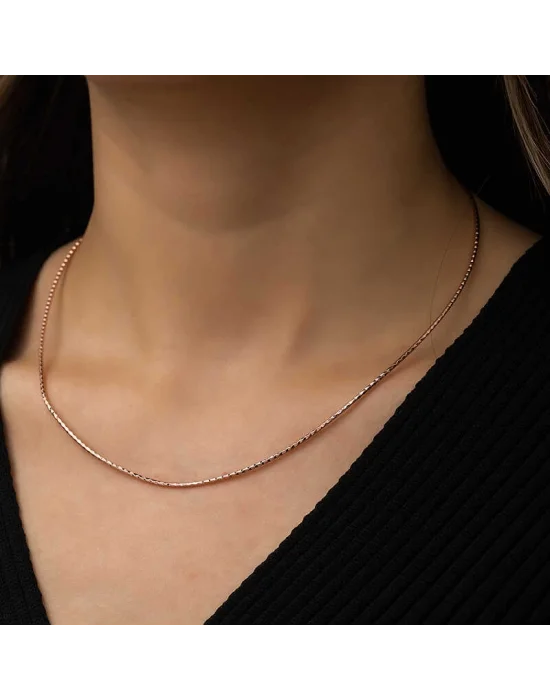 Gümüş Omega Choker Zincir