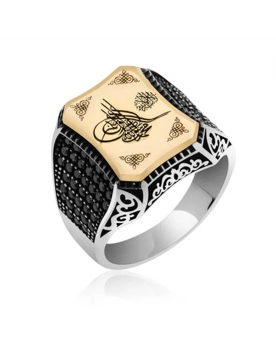 Gümüş Osmanlı Tuğralı Erkek Yüzük