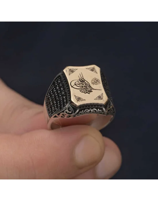 Gümüş Osmanlı Tuğralı Erkek Yüzük