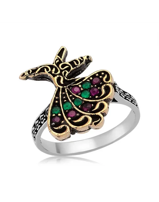 Gümüş Otantik Semazen Bayan Yüzük