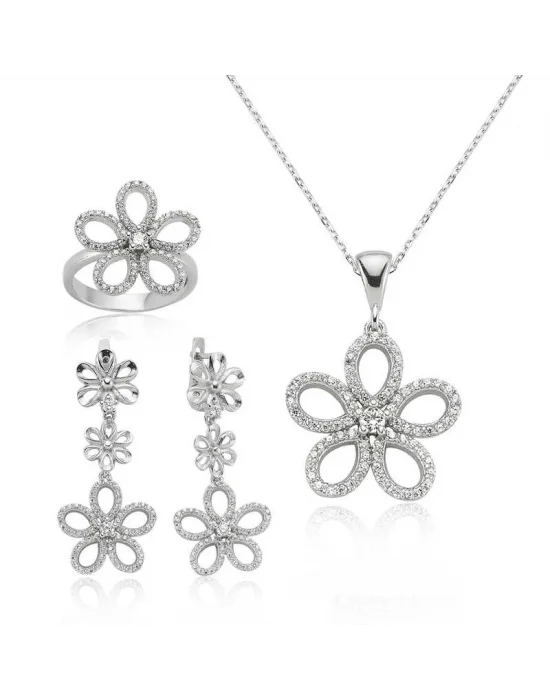 Gümüş Papatya Bayan Set